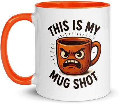 Toy Fan TV Angry 11oz Coffee Mug Funny Red Accent Cup This Is My Morning Face Sarcastic Ceramic Mug for Work or Coworkers