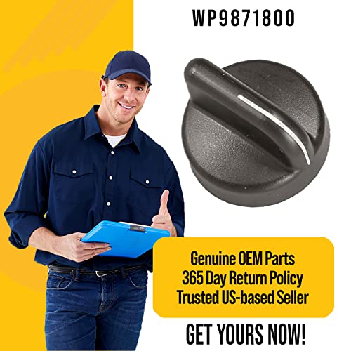 Partsbroz Wp9871800 9871800 Trash Compactor Knob - Compatible Kitchenaid Kenmore Maytag - Replaces Ap6014338 9871127 Ps11747576 - Comes In Black Color - Diameter Is Approx. 1,5 Inches #TOP5