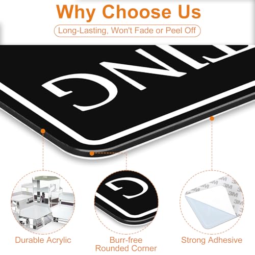 2 pack no soliciting sign for house strong self-adhesive no solicitation signs 7934x2834 thick acrylic weatherproof and sturdy sign for front door home office wall keep solicitors away