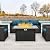 45 Inch Fire Table for Outside 60000 BTU Steel Gas Fire Pit Outdoor Fire Pit Table with Grille Tabletop Glass Wind Guard Fire Pit Cover and Blue Crystal Beads