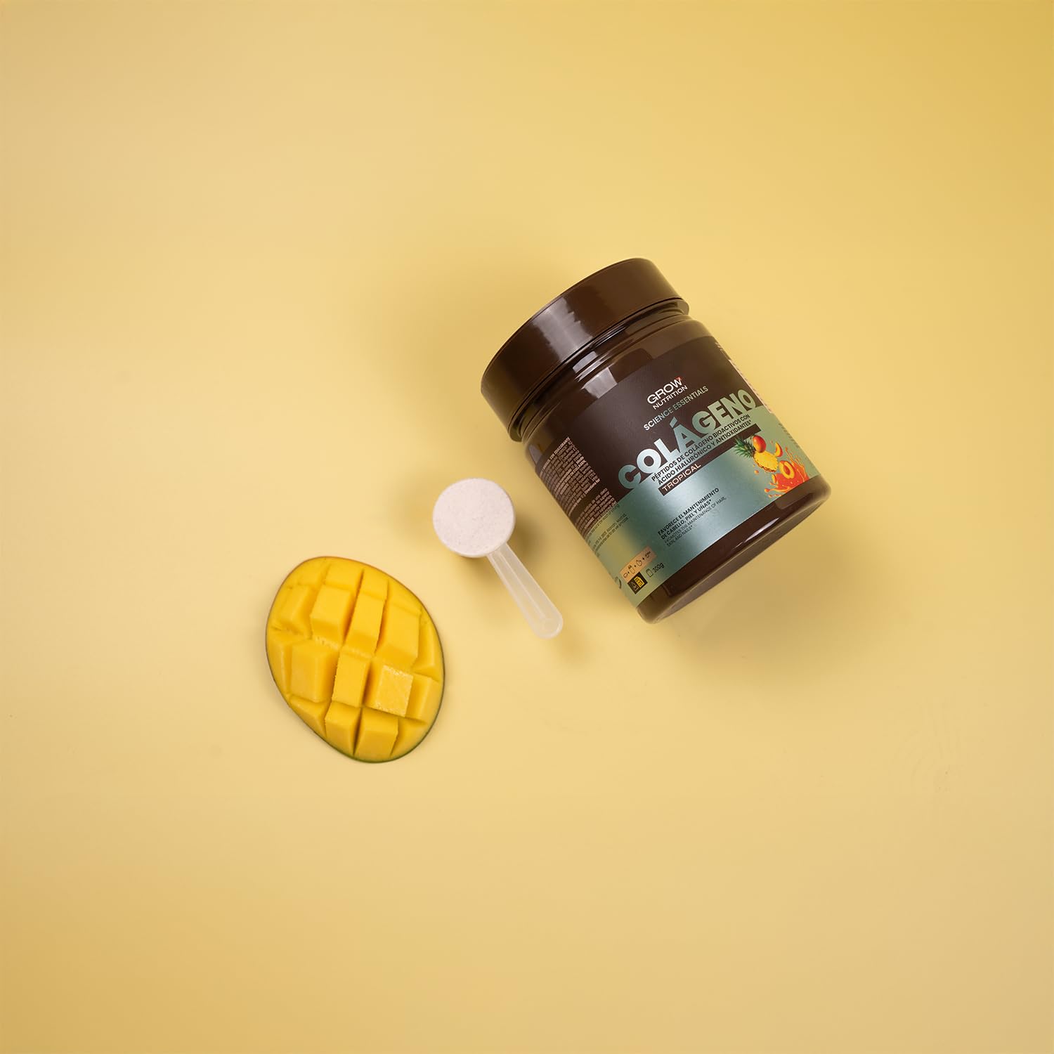 Grow Wellness Lote Omega 3+ OMEGATEX 60 Cápsulas + Colágeno Tropical 300 g | VERISOL, Ácido Hialurónico, Biotina y Vitaminas
