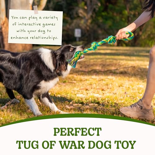 Image of SHARLOVY Dog Rope Toy for Medium Dogs | 2 Pack Heavy Duty Dog Chew Toys for Aggressive Chewers， Interactive Tug of War Dog Toys for Medium to Large Breed