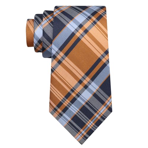 Image of Luckyvestir Striped Ties for Men Classic 3.15 inch Men's Tie Formal Neckties for Business Graduation Dinner Wedding