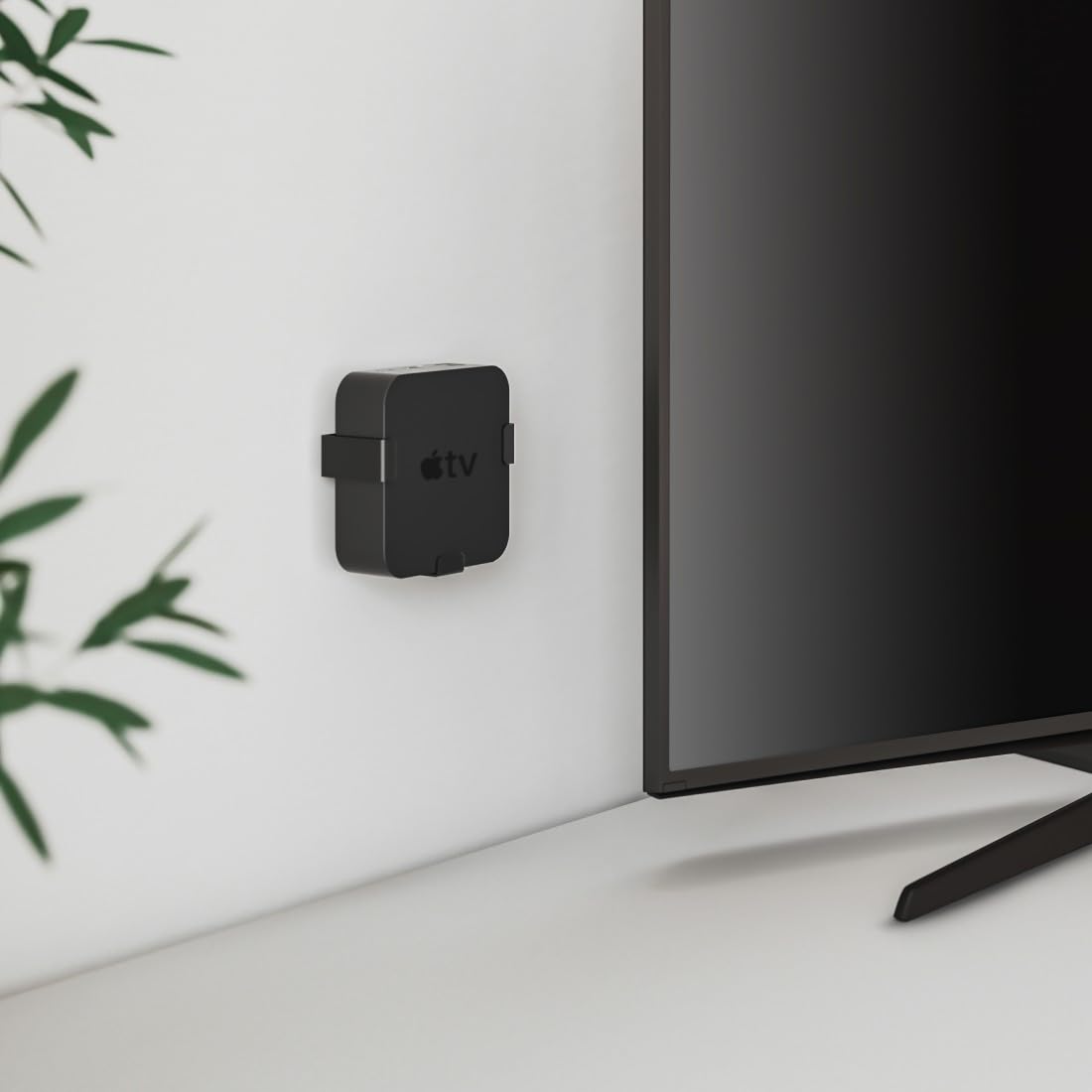 Hama Uchwyt ścienny do Apple TV HD (4. generacji)/4K (1./2./3. generacji), magnetyczny (do montażu Apple TV Box na ścianie lub telewizorze, z kołkami rozporowymi i śrubami VESA) czarny