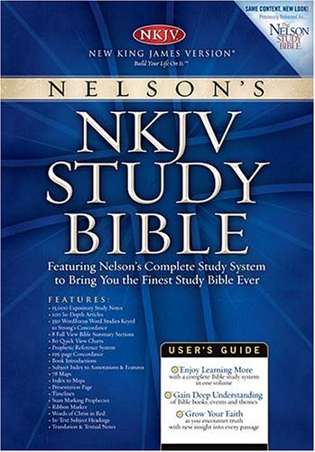 Amazon | Nelson's Study Bible: New King James Version, Black, Genuine ...