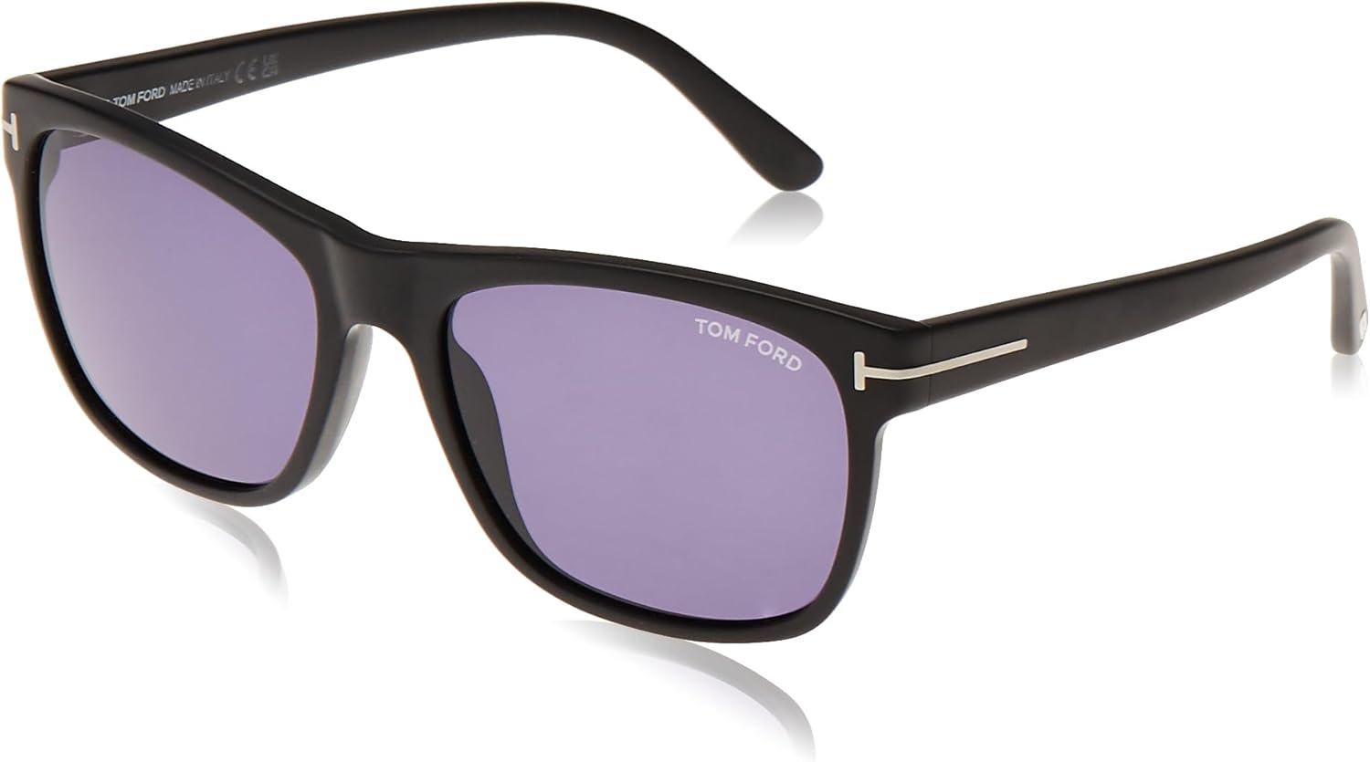 Tom Ford GIULIO FT 0698, Matte Black/blue, Men's sunglasses, 59/18/145