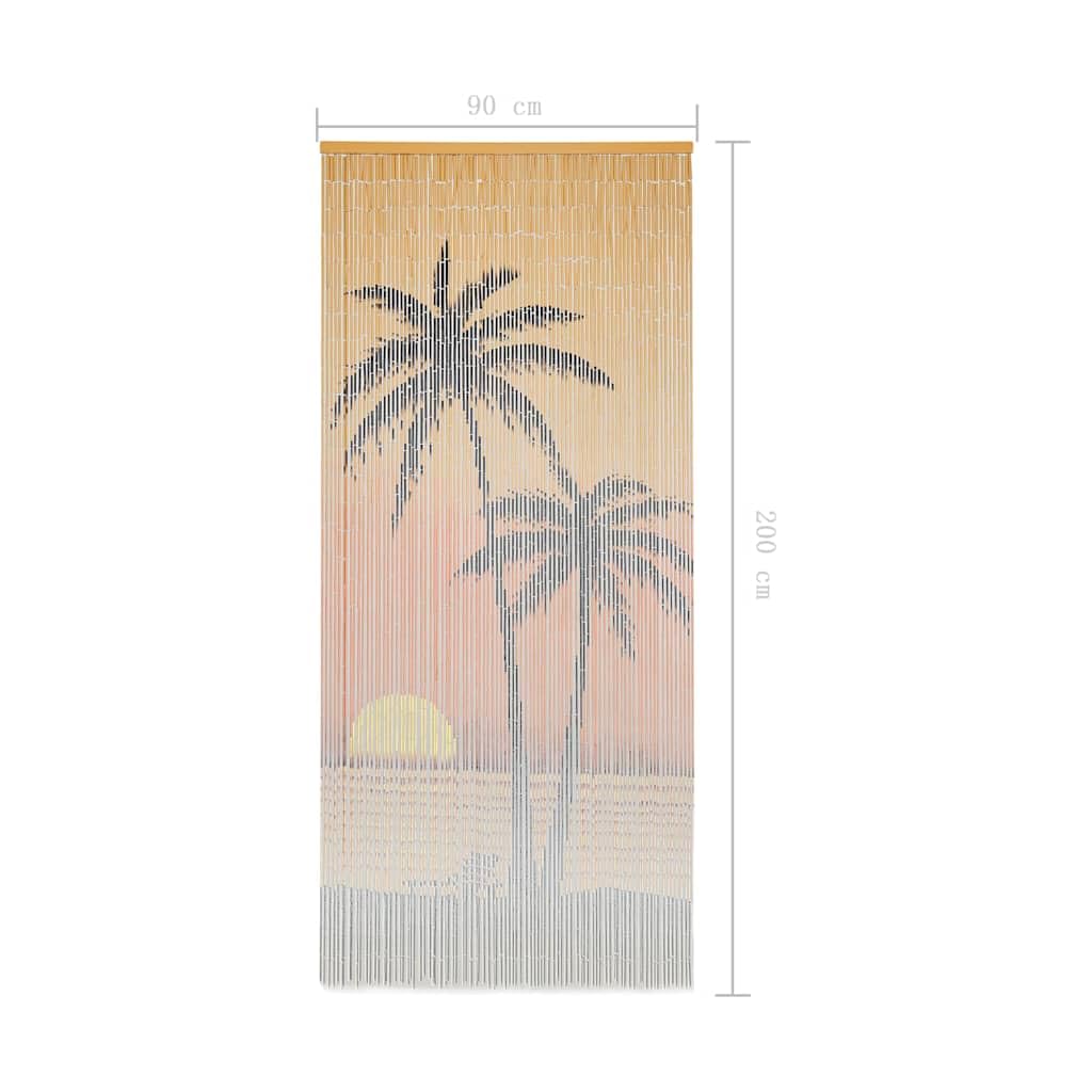 vidaXL Cortina de Bambú para Puerta contra Insectos Casa Hogar Jardín Terraza Patio Decoración Estilo Visillo Estor Persiana Mosquitera 90x200 cm