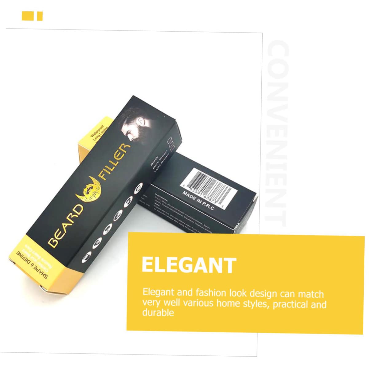 Didiseaon 4pezzi Filler Per Modellare La Barba Portatile Stick Filler Per Barba Con Design Pennello Facile Da Usare Per Risultati Naturali e Precisi