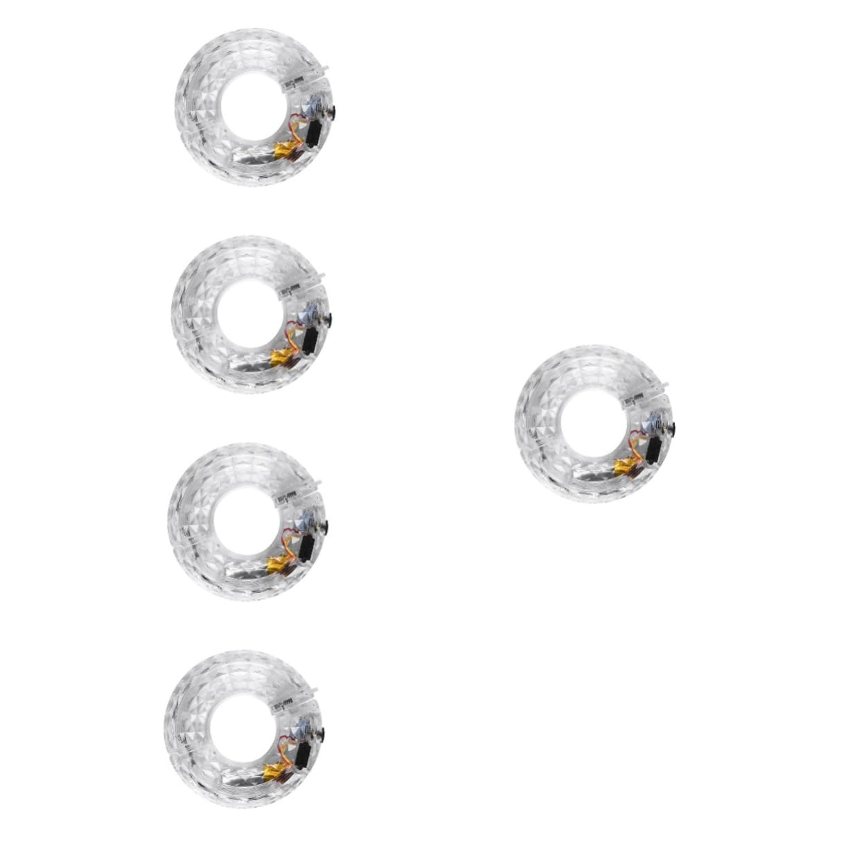 Kisangel 5pièces Lumière Décorative De Roue De Vélo USB Rechargeable Lampes De Roue pour Cyclisme Nocturne Éclairage De Vélo Intelligent Et Coloré pour Adultes