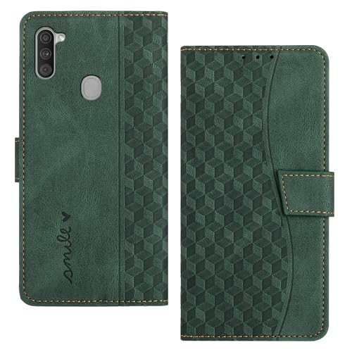 Radoo Funda Samsung Galaxy A11/M11, Funda Tapa Libro Móvil Carcasa PU Cuero para Samsung Galaxy A11/M11, Tipo Libro Flip Wallet Case (Verde)