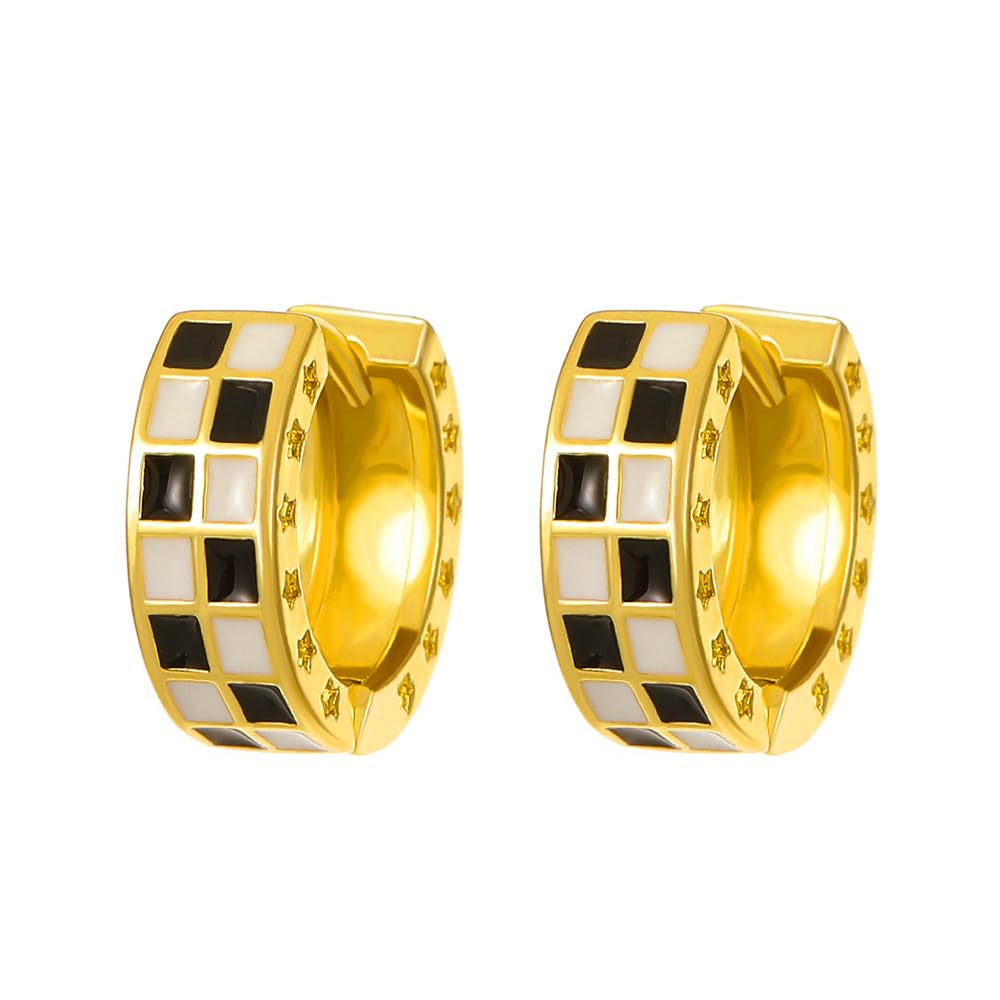 Gouden ovale oorringen met dubbele rij 8 mm breed - Hoogte 23 mm | Mostert Juweliers