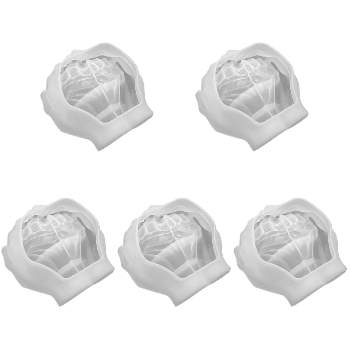 Lurrose 5 Piezas molde de fundición en forma de mano revestimientos macramé molde de maceta molde para maceta moldes para paletas moldura molde portaescobillas molde de mano gel de sílice