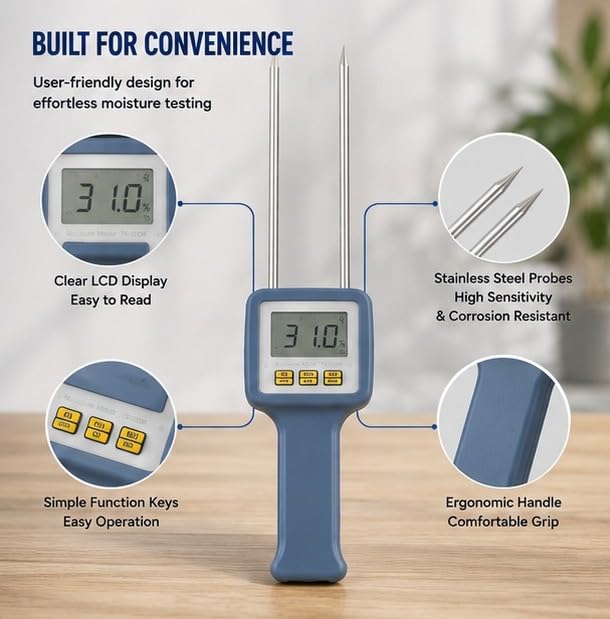 KERRO™0-95% Paper Moisture Meter TK-100M, For Industrial 2