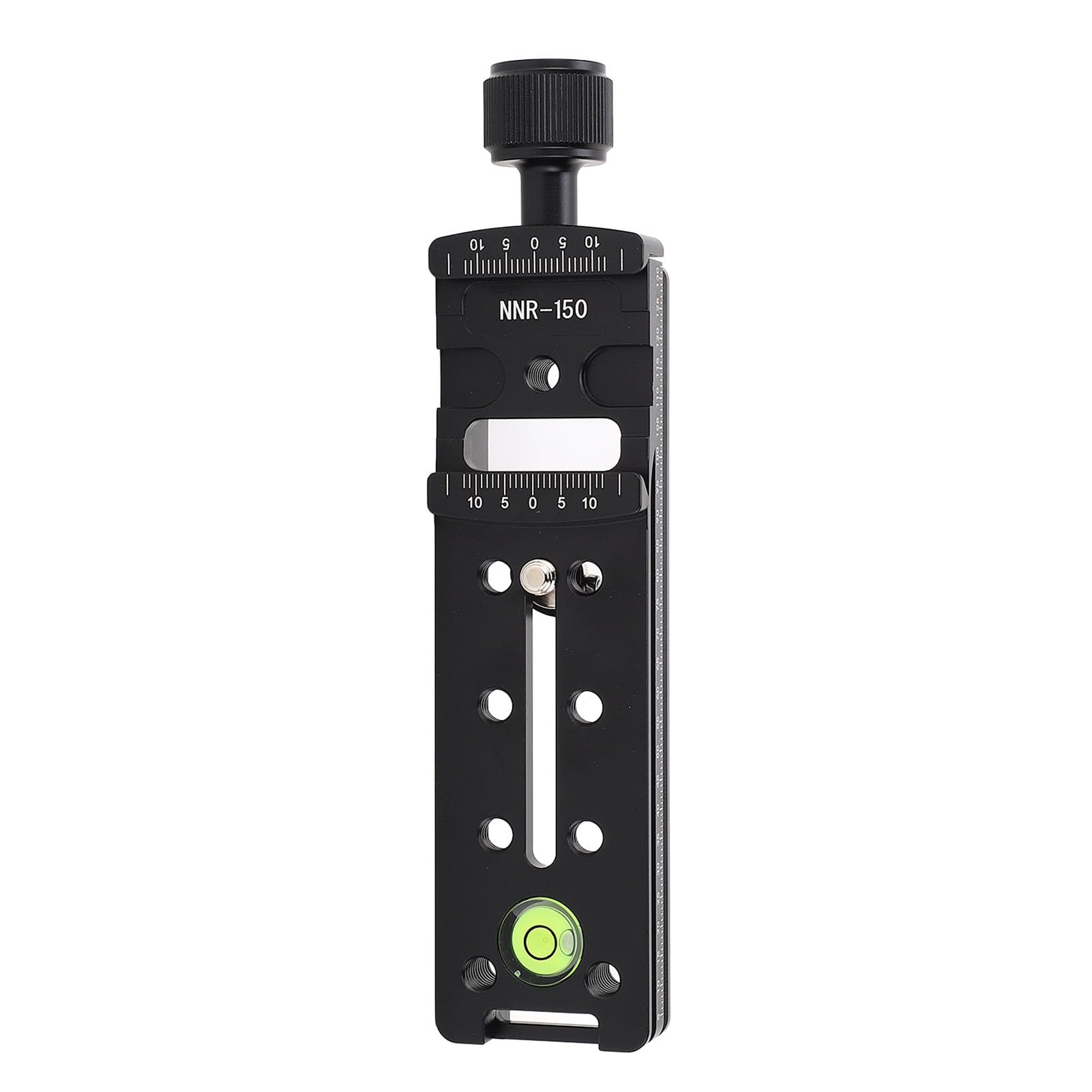 Camera Rail Nodal Slide, 150mm Quick Release Plate Clamp, 1/4in Screw Hole Built in Bubble Level, Quick and Sturdy Design, Fits for Panoramic Macro Photography