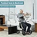 ELENKER All-Terrain Upright Rollator Walker with Padded Seat, 10