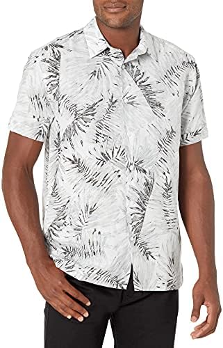 Standard Palm Print Linen-Blend 
