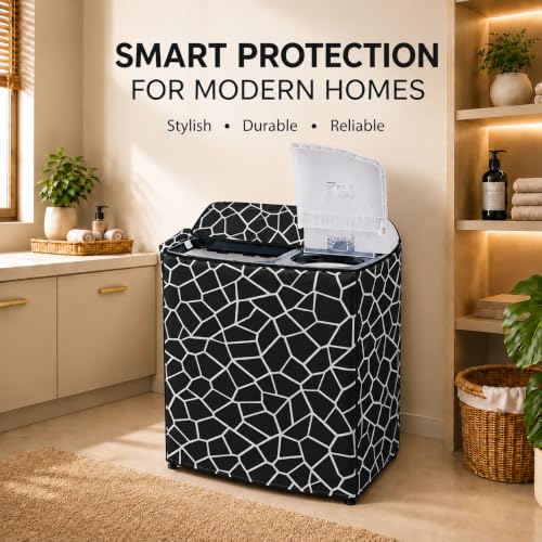 Image of Star Weaves Semi Automatic Washing Machine Cover for LG 6kg, 6.2kg, 6.5kg, 7kg, 7.5kg & 8kg Top Load | Waterproof, Dustproof, Rustproof | Heavy Duty Polyester Cover