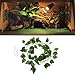 Artificial Vine Reptile Terrarium Box Habitat Landscaping Green Fake Plants Leaves