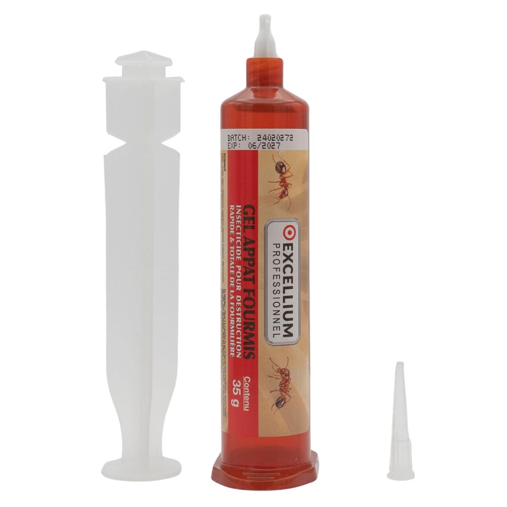 Gel Insecticide Appât Anti-Fourmis 35g EXCELLIUM PROFESSIONNEL | Détruit la fourmilière entière · Effet relais vers la colonie · Actif jusqu'à 4 semaines · Intérieur et extérieur