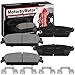 MotorbyMotor D1194 Rear Ceramic Brake Pads w/Hardware Kits Fits for Cadillac Escalade ESV EXT, Chevrolet Avalanche Tahoe Suburban Silverado 1500, GMC Sierra 1500 Yukon 1500-Low Dust Brake Pad-4pc Set