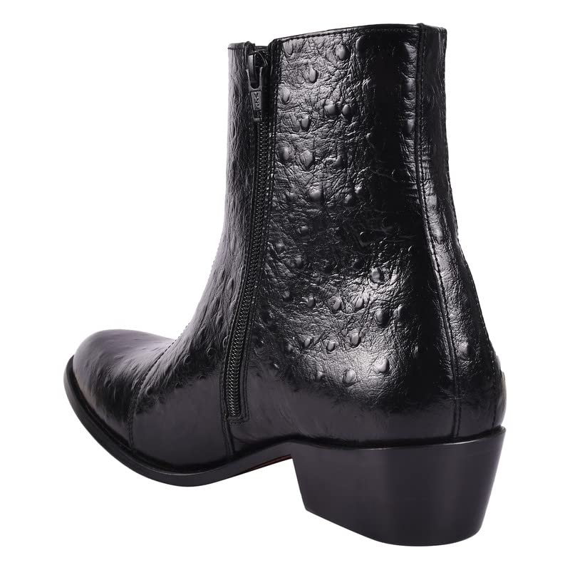 Image of LIBERTYZENO Mens Animal Print & Plain Leather Adults High Ankle Retro Dress Boots for Easter Gift