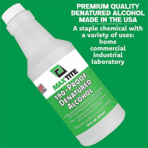 Image of MAXTITE 190-Proof Virgin Denatured Alcohol (16oz, 1)