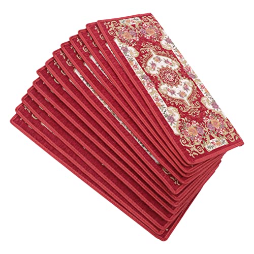 Set of 13 Non-Slip Washable Stair Treads Carpet,25.59 * 10.24inch with Skid Resistant Silicone Backing Indoor Wooden Step Mats Self-Adhesive Stair Protectors for Residential Stairs,Red