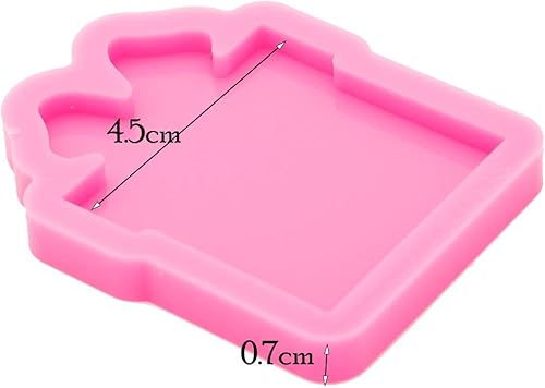 Miniatura 3 de Moldes de silicona estilo caja de Navidad súper brillante, carrete de insignia, molde de silicona epoxi para manualidades, moldes de joyería hechos