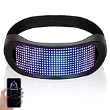  Safysoo LED-Partybrille LED-Leuchtbrille Blinkende leuchtende leuchtende Brille USB-wiederaufladbare DIY-Animation für Weihnachtsgeburtstagsfeier-Nachtclub
