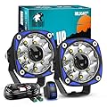 Nilight LED Light Pods 2 PCS 3 Inch 9LED Round Offroad Driving Night Vision Spotlights Auxiliary Ditch Lights w/18AWG Rocker Switch Wiring Harness Kit for Truck ATV UTV