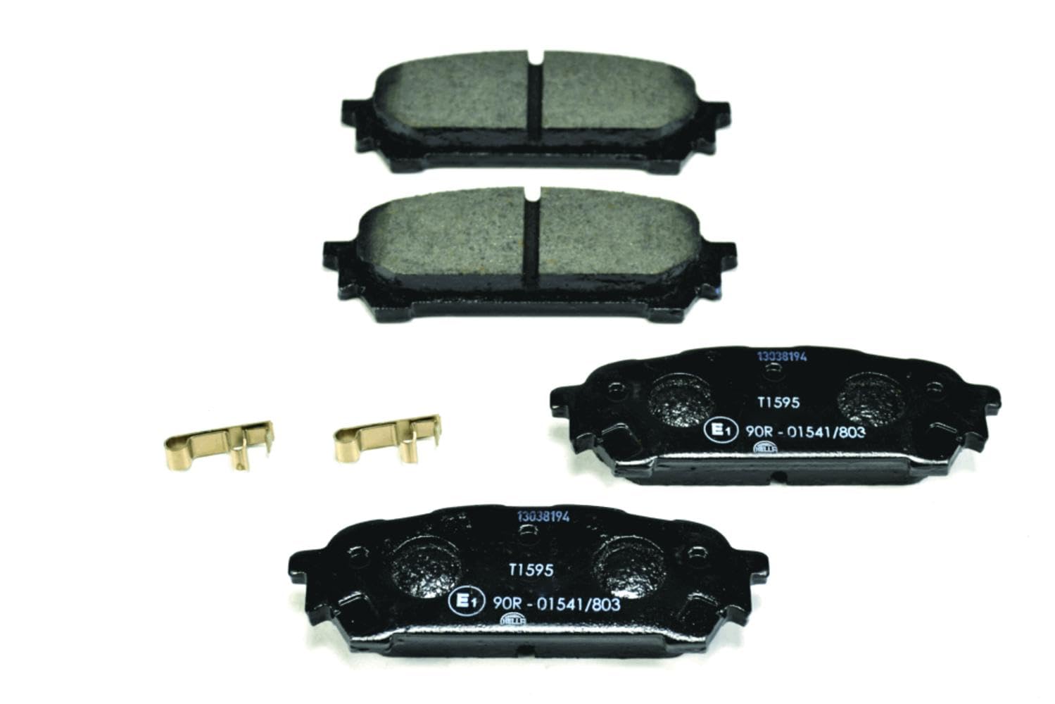 HELLA 8DB 355 012-311 Brake pad set - with acoustic wear warning - T1595 - for e.g. SUBARU