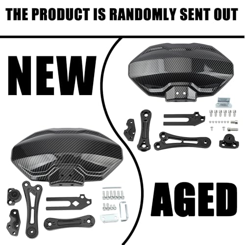 Image of Motorcycle Wheel Rear Mudguard,Fender Rear Cover Compatible with Universal Motorbikes Scooter Extender Accessories-Black