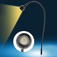 Vista 1 de Luz de computadora de cuello de cisne, lámpara de escritorio portátil USB LED de cuello flexible de 1 W, lámparas con puerto de carga USB para 04