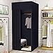 MORN Fitting Room, 43x43x78 inch Clothing Store Changing Room, Strong Shading, Better Privacy Protection Fitting Room-Easy to Assemble, Clothing Store, Private Space (Black) ( Color : Black )