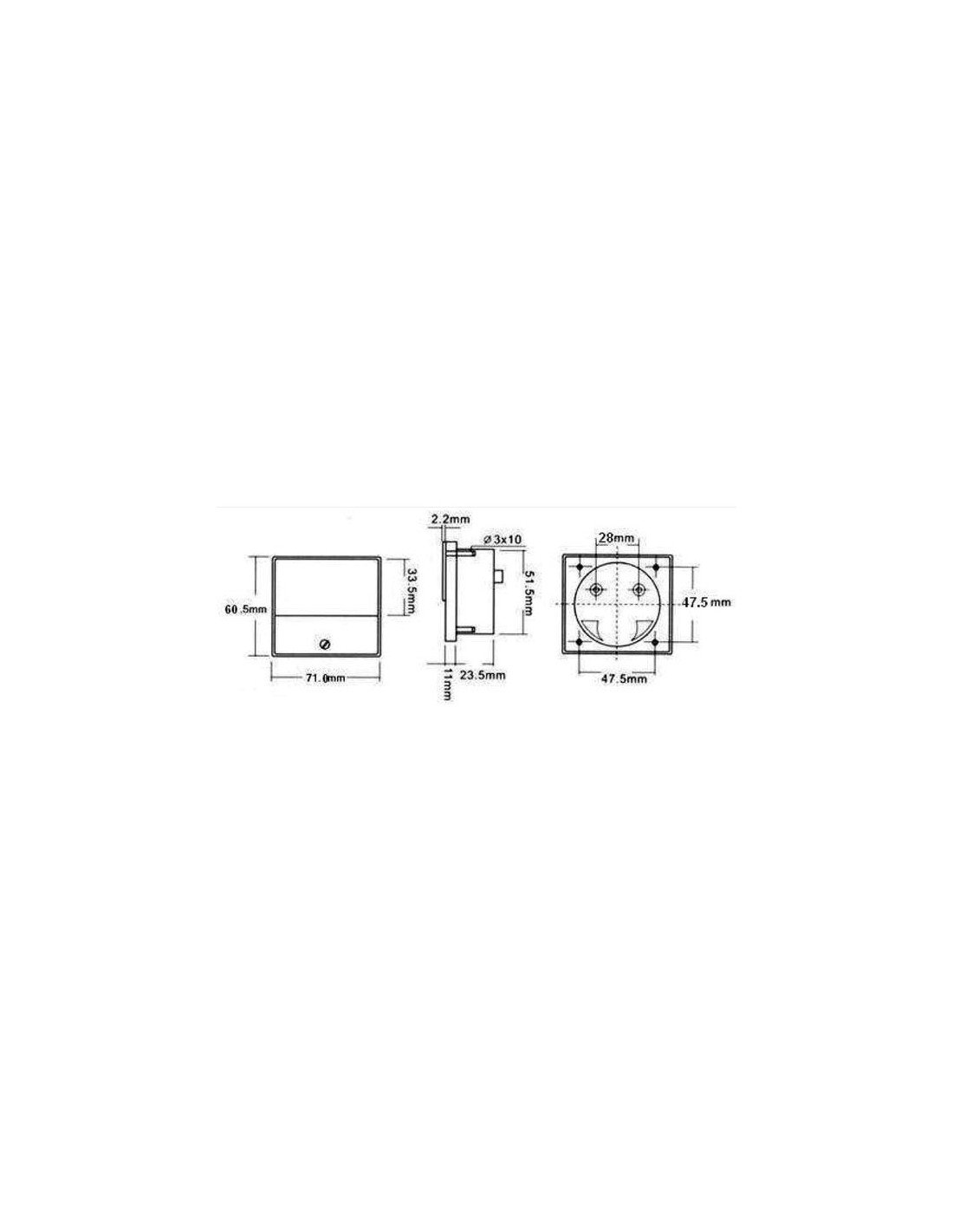 Medidor de panel 30V DC