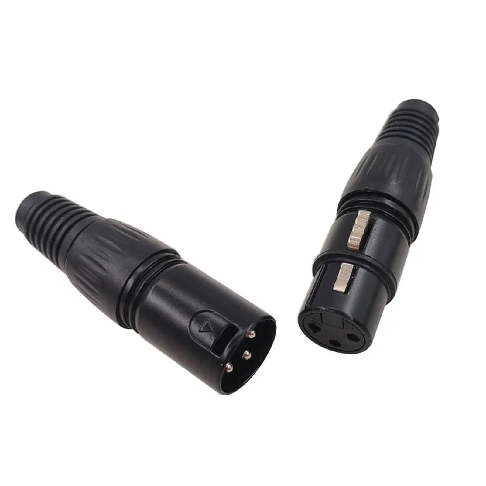 XLR-Stecker aus Metall, YS145 YS146, männlich und weiblich, 3-poliger Mikrofonanschluss YS145BG YS146BG, symmetrische Stecker (5 Stück)