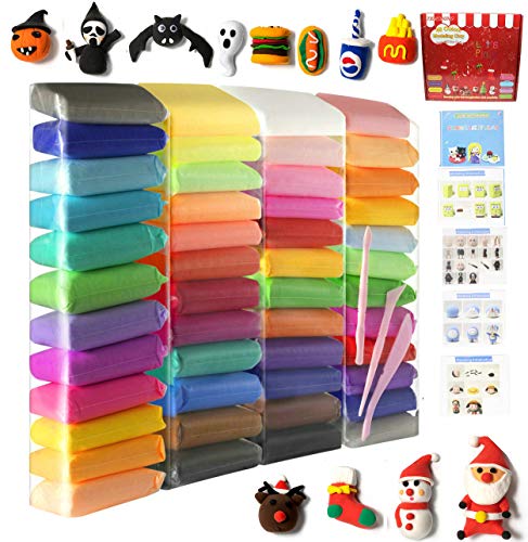 Air Dry Clay 48 Pieces 26.4 Ounce, Modeling Clay 48 Colors, Magic Clay