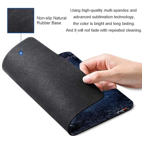 Image of Mouse Pad Beautiful Autumn Tree, Premium-Textured Custom Mouse Mat Design, Washable Mousepad Lycra Cloth, Non-Slip Rubber Base Computer Mouse Pads for Wireless Mouse