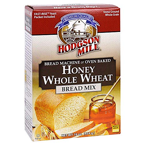 Hodgson Mill Honey Whole Wheat Bread Mix, 16 Ounce Makes 1 Loaf, Wholesome Baking and Cooking Ingredients for Home Cooks and Whole Grains