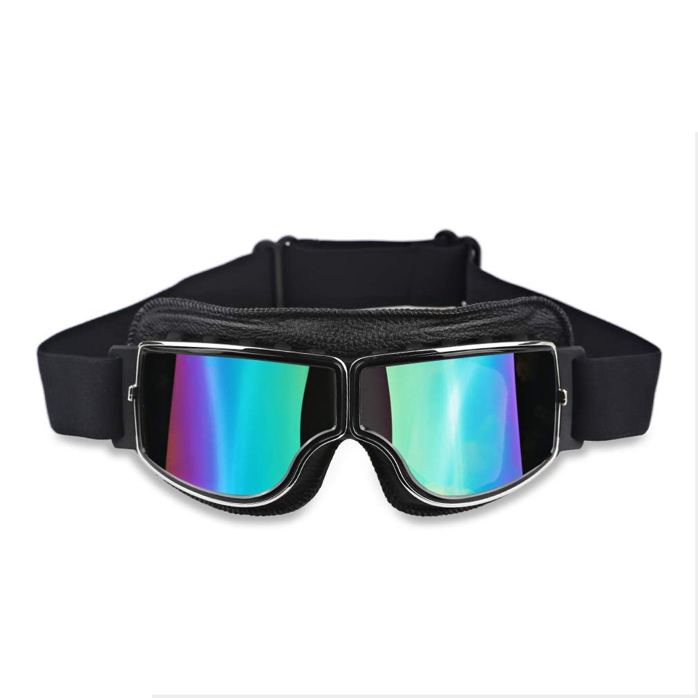 Retro Pilot Motorcycle Goggles Fog-proof Warm Riding Goggles ATV Bike Motocross Glasses Safety Goggles