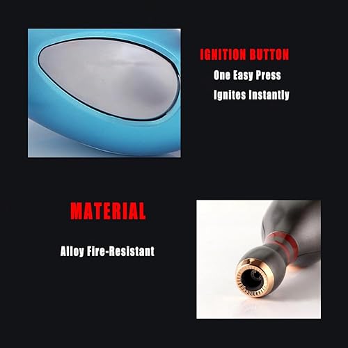 Miniatura 5 de Encendedor de antorcha, fresco, único encendedor de boliche, ajustable, recargable, resistente al viento, regalo para hombres (sin combustible de