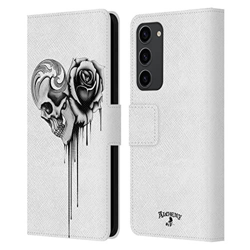 Funda para Samsung Galaxy S23+ 5G Amor Negro que resuelve los arañazos de pantalla con tapa de cuero