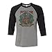 TeesAndTankYou Protect Your Energy Three-Quarter Raglan Sleeve Baseball Shirt Unisex Medium Grey/Black