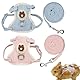 2 Stück Kaninchen Leine,Kaninchen Geschirr,Hasenleine,Kaninchen,Hasen Spielzeug,Zwergkaninchen,Hasen Geschirr,Geeignet für Kaninchen, Katzen, Kleine Hunde und Andere Kleintiere.