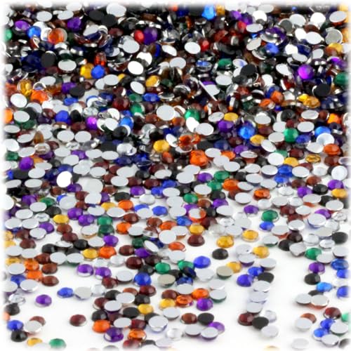 The Crafts Outlet 1,440pc Rhinestones Round 3mm (10ss) Jewel Tone Assortment