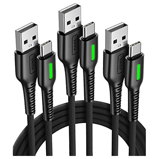 INIU Cable USB C, [3 Pack 3.1A] QC 3.0 Cable USB tipo C de Carga Rápida, Nailon Trenzado [2+2+0.5m] Cable Sincronización de Datos para iPhone 16 15 Pro Max, Samsung S24 S23 Ultra, Huawei etc