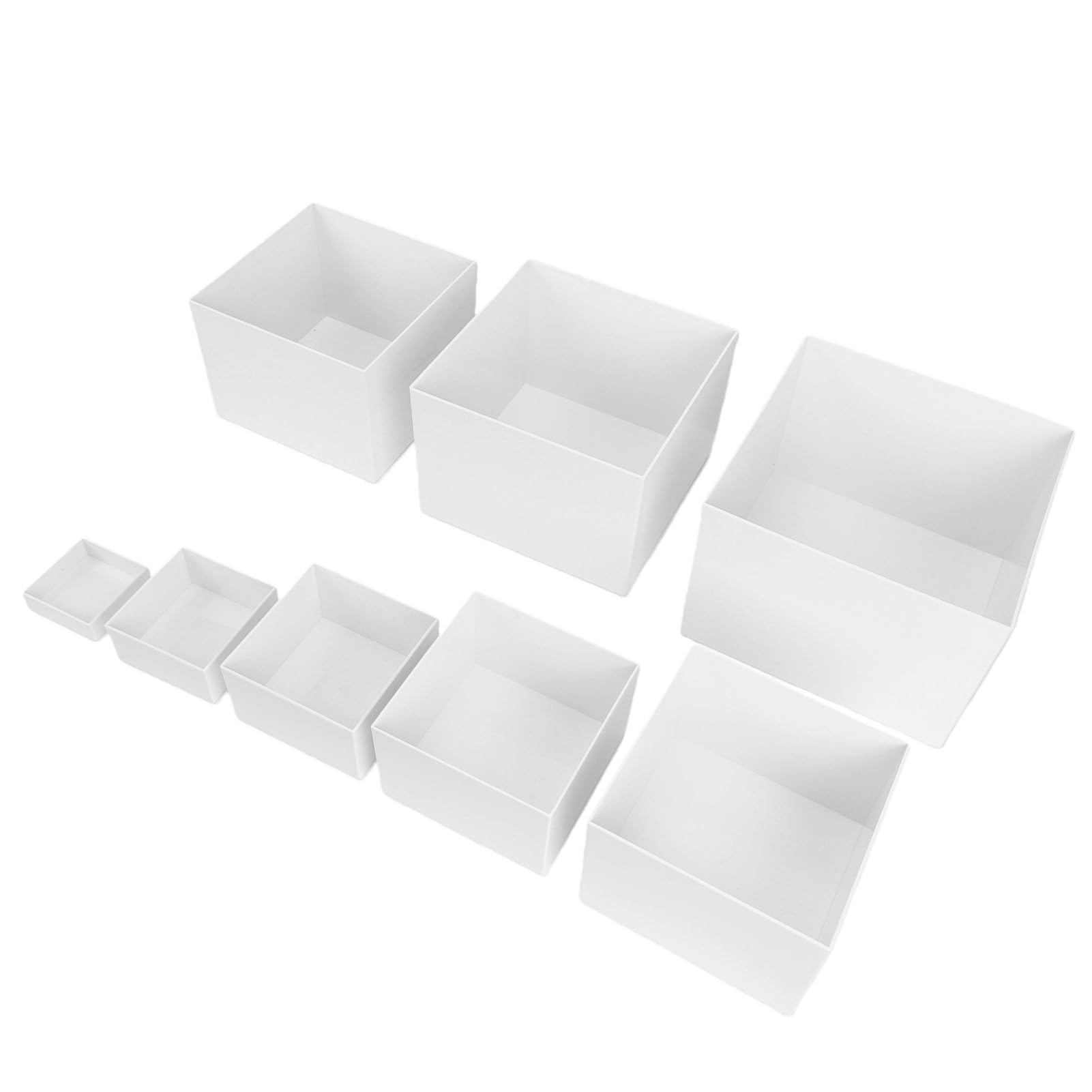 Jectse Set di Alzate per Buffet in Acrilico, 8 Pezzi 7,6-25,4 Cm Robusti