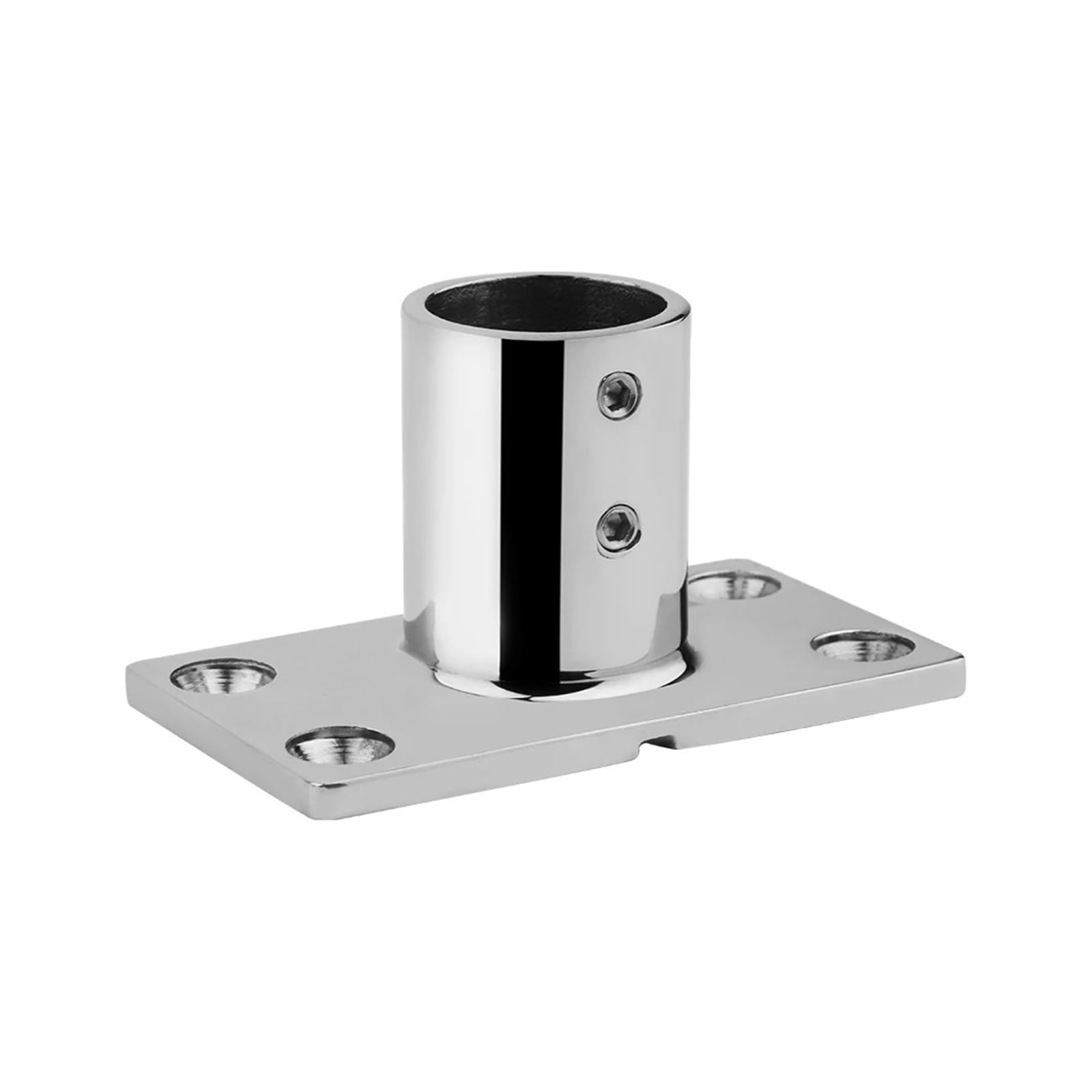 90° Boat 316 Stainless Steel Handrail Fittings Stanchion Rectangular Base Tube Pipe Marine Fitting(25mm)