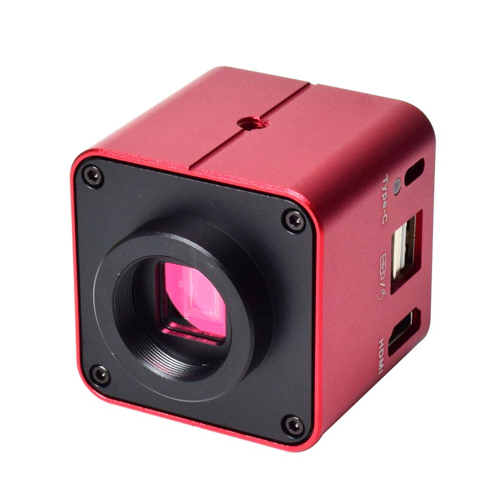1080p HDMI Type-C PC Microscopio Industrial Medición de la cámara Registro de Video de Disco U y Lente de Montura C 100x para Soldadura de reparación móvil de PCB
