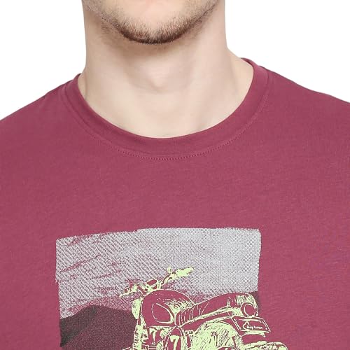 Image of Being Human Purple Regular Fit Men's Short Sleeves T-Shirt Clothing
